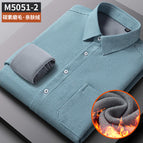 M5051-2 cotton brushed composite velvet thermal shirt men's shirt / 38