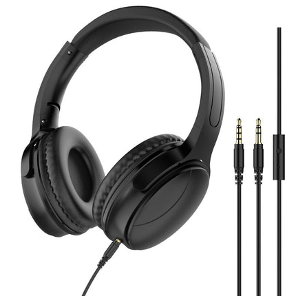 The new head-mounted wired headphones with microphone game headphones can talk traffic can have clear stereo sound quality
