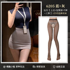 Yangmei purple + open stockings / One size fits all【40-60kg】genuine size
