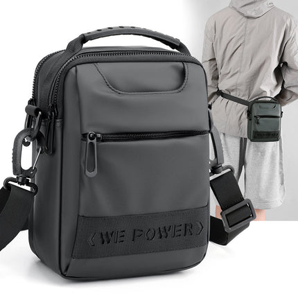 Wepower New Simple Men's Small Bag Fashionable Crossbody Bag Wearing Belt Hanging Bag Portable Shoulder Carry-on Bag