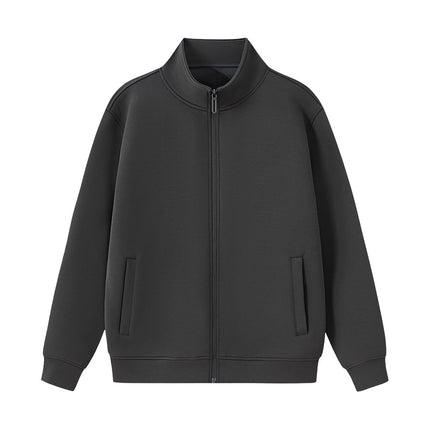 Spring and Autumn Stand Collar Zipper Sweatshirt with Logo Embroidery, Direct Printing, Silk Screen Printing, Heat Transfer Class Uniform, Workwear Cardigan Jacket
