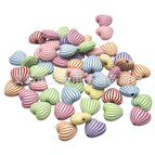 Mixed colors randomly / 37 striped peach heart 10*11mm 0.5kg about 1200 pieces