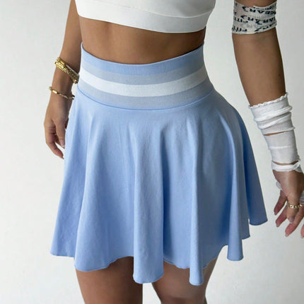 New Cross-Border Tennis Skirt Badminton Short Seamless Knit Four-Way Stretch Sports Casual Clothing Sports Short Skirt