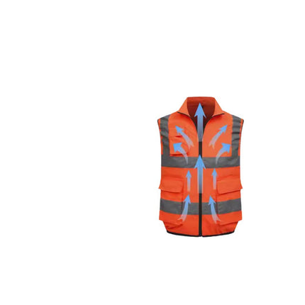 Sanitation worker reflective vest outdoor reflective vest summer cooling air conditioning clothing with fan for cross-border