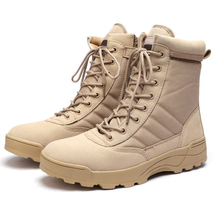Distribution of Cross-Border Men's and Women's Training Boots, Camping Hiking Tactical Boots, Wear-Resistant Rubber High-Top Outdoor Hiking and Mountaineering Boots