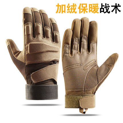 Winter tactical thermal gloves non-slip wear-resistant outdoor riding fleece-lined cold-proof windproof touch screen cross-border A82-RKDM