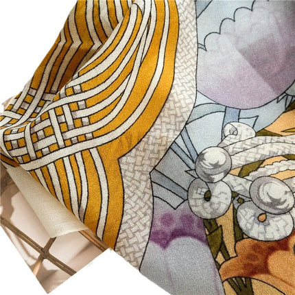 Brandenburg Wool Scarf Women's Autumn and Winter New Water Soluble Wool Long Towel Warm Elegant Light Luxury Long Shawl