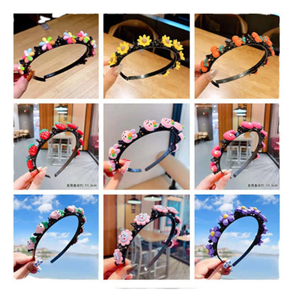 Girls Princess Korean Style Korean Style Internet Popular Pressed Hair Non-Slip Hair Accessories Fresh Sweet Headband 2022 Children Broken Hair Band