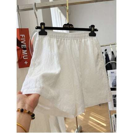 High-End Pure Cotton and Linen Shirt + Short Two-Piece Fashion Set for Women, a Stunning Summer Outfit Complete Set