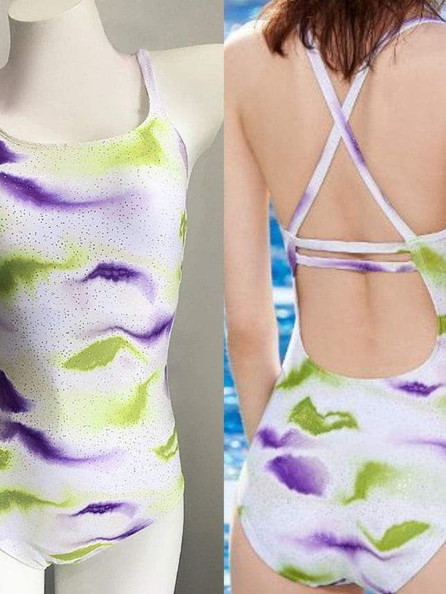 2025 New Swimsuit for Women, Special for Swimming Pools, High-End Women's Multi-Colorful Sleeveless Backless Slimming Look Sexy Swimsuit