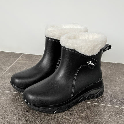 Fashionable Short-Tube Outdoor Women's Shoes, Versatile Sweet Water Shoes, Non-Slip Women's Rubber Slip-On Water Boots
