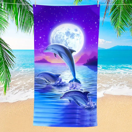 Cross-border Beach Towel Quick-drying Absorbent Beach Towel Microfiber Digital Printing Bath Towel Adult Amazon Plus