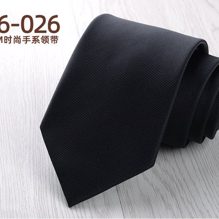 Korean-style British Business Dress Brown Green Suit Shirt Accessories All-match Retro Hand-Style 8cm Striped Tie for Men