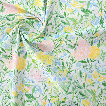 60 pts pure cotton fabric retro wind printed all cotton cloth cartoon handmade children's dress doll clothes summer flower rhyme