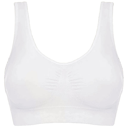 Cross-Border Women's Plus-Size Seamless Sports Bra, Comfortable Large Cup Yoga Tank Top Style Sleep Bra