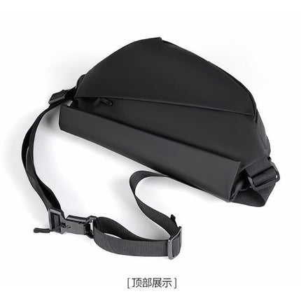 Trendy Brand Men's Functional Crossbody Bag Water-repellent Multifunctional Ipad Chest Bag Portable Motorcycle Trendy Cool Men's Shoulder Bag