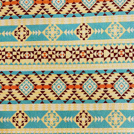 Ethnic style yarn-dyed jacquard cloth geometric stripes home fabric tablecloth sofa cloth decorative cloth for clothes in stock wholesale