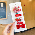 ym red lattice five-petal flower