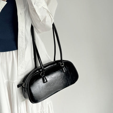 2026 New Style Handbag Korean Version Niche Shoulder Underarm Bag Trendy Fashion Large Capacity Silver Pillow Bag