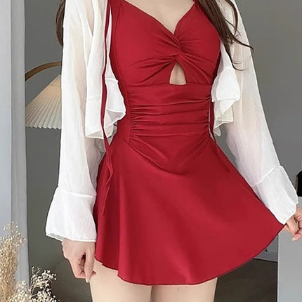 2025 New Arrival Two-Piece Swimsuit Women's Suit High-Grade Suit Slimming Students Women's Hot Spring Skirt Swimsuit