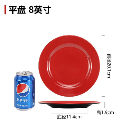 Black and Red Noodle Restaurant Special Bowl Beef Noodle Bowl Commercial Melamine Ramen Bowl Soybean Milk Wonton Porridge Bowl Breakfast Bowl Plastic Bowl