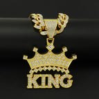 Gold / (Crown KING) single pendant