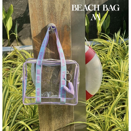 Ins Same Style Jelly Bag Women's Large Transparent Makeup PVC Wash Waterproof Swimming Storage Handbag Beach Bag