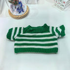 25cm barcelona bear clothes / Green and white striped sweater