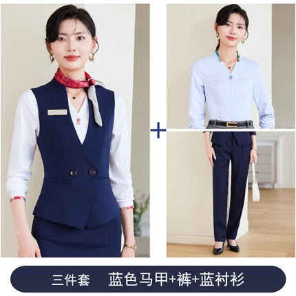 Hotel Front Desk Vest Professional suit Female Temperament Business Western Restaurant Waiter Tooling Head Waiter Manager Work Clothes