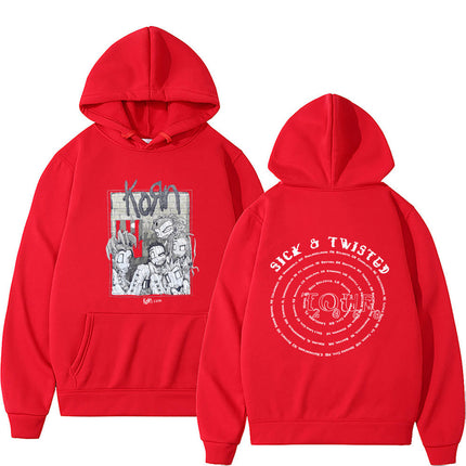 Rock Band Korn Sick &Amp Twisted Tour 2000 Hoodie Men Fashio