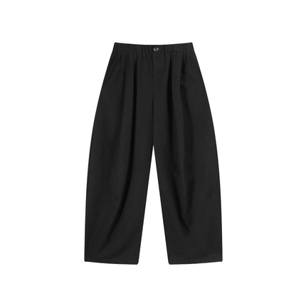 Wu Tongtong Drapey Loose Wide-Leg Straight Casual Pants for Women, Autumn Korean Style High-Waisted Slimming Floor-Length Trousers
