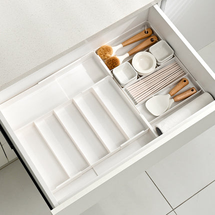 Built-in Partition Telescopic Cosmetic Lipstick Classification Dressing Table Deep Cabinet Partition Dormitory Drawer Inner Partition Storage Box