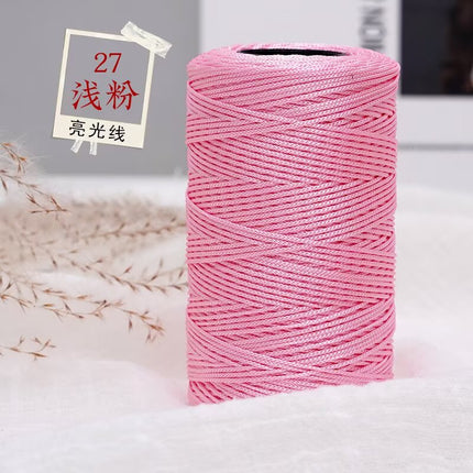 Bright Silk Thread 1mm Thin Thread for Crocheting Bouquets, Bags, Shoes, Handmade 100g Factory Direct Wholesale Knitting Thread
