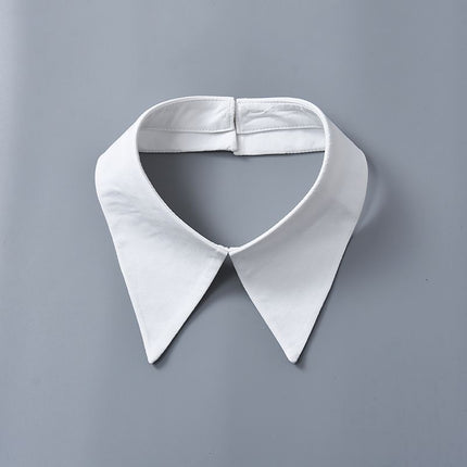 All-Match Decorative Single Collar Solid Color Shirt Collar Women's Collar Bib Summer Fake Collar Cotton Street Small Square Collar