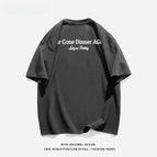 [front and back E] dark gray quality heavy cotton / M