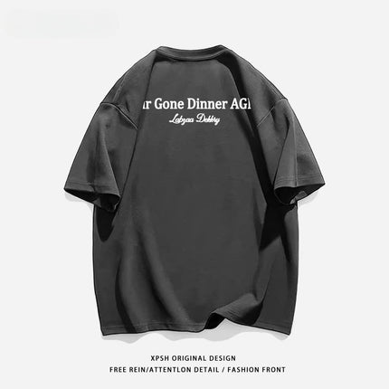 [Strict Selection] Pure Cotton Short-sleeved T-shirt Men's American Street Heavy Cotton Short-sleeved T-shirt Men's Summer Fashion Brand Wholesale