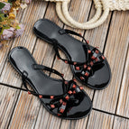 Orange nail black belt bow-black background / 36