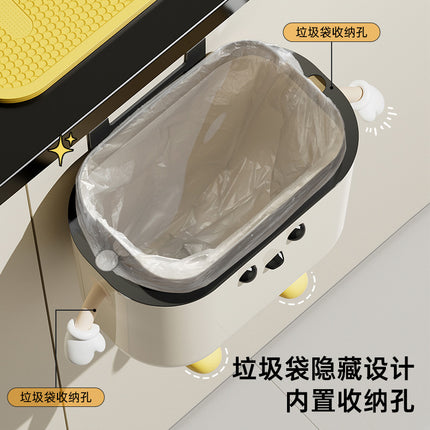 Wall-Mounted Trash Can for Home Use, Large Capacity, for Kitchen and Bathroom, No Need to Bend Over, Narrow Gap, Waterproof, with Lid