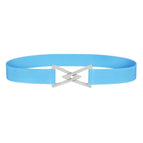 Sky blue silver buckle / L 85cm