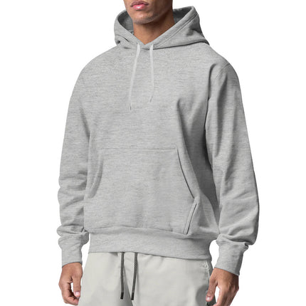 2025 New Cross-Border European and American Men's Sports Pure Color Fleece Sweatshirt Men's Export Wholesale Hoodie