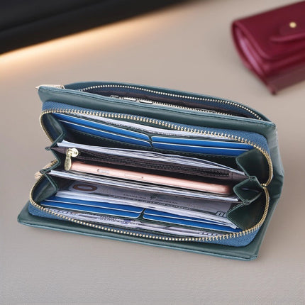 Women's Wallet Long Baellerry Cross-Border Korean Style Hemmed Multi-Card Slot Clutch Bag Fashionable Mobile Phone Bag