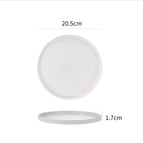8inch meteor shower round baking pan-glossy white