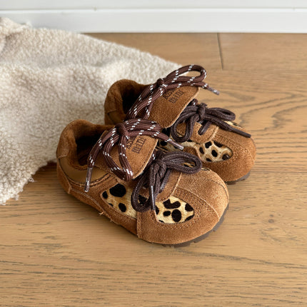 Baby Two Cotton Shoes Winter New Boys' fleece-lined Sneakers Girls' Leopard Print German Training Shoes Children 1-6 Years Old sneaker