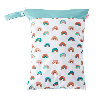 Ins Baby Room Decorative Storage Hanging Bag Cross-border Hot Selling Baby Diaper Bag Wetbag Dry and Wet Separation 30*40