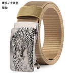 2 Eagle Head Khaki [Silver Buckle] / 110cm