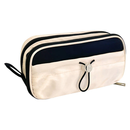 Cute Pure Color Satchel Cosmetic Bag for Women, Satchel Large-Capacity Skin Care Product Brush Storage Bag, Travel Toiletry Bag