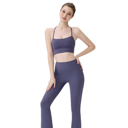 [in Stock] Ld Speaker Y-Shaped Vest Set Long Sleeve Women's Slim Fit Jacket Stretchy Sports Yoga Wear