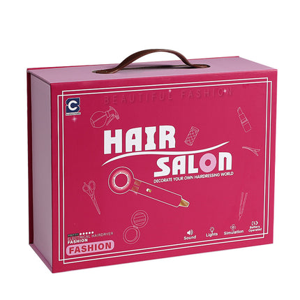 Children's Barber Toy Set Play House Girls Birthday Gift Hair Salon Dressing Toy