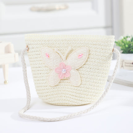 Cross-border New Children's Bag Spring and Summer New Children's Crossbody Bag Handmade Straw Satchel Travel Mini Coin Purse