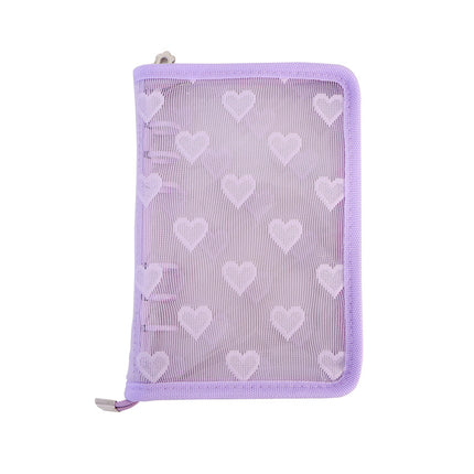 Lace Love A6 Loose-leaf Shell Star-chasing Card Collections Book Photo Album Sewing Zipper Exquisite Notepad